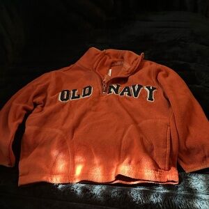 Old Navy Bright Orange Quarter-Zip Fleece